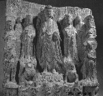 Stele with Buddha and disciples, Southern Dynasties